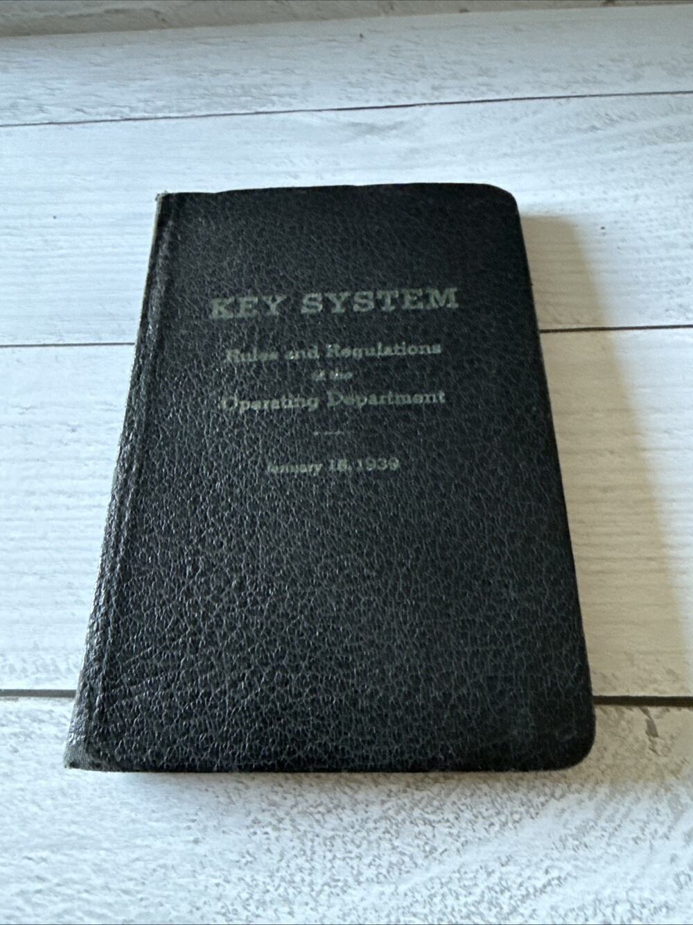 Key System Transit Rules And Regulations At The Operating Department 1939
